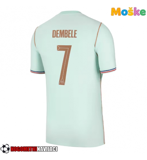 Moške Nogometnih dresov Francija Ousmane Dembele #7 Gostujoči SP 2026 Kratki rokavi Moške Nogometnih dresov Francija Ousmane Dembele #7 Gostujoči SP 2026 Kratki rokavi